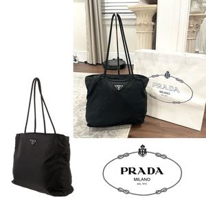 💯 Authentic Prada Tessuto Nylon Tote Vintage Handbag Purse Shoulder Bag Y2K